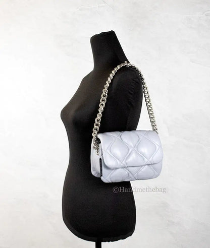 Marc Jacobs Small Rock Grey Quilted Leather Crossbody Bag