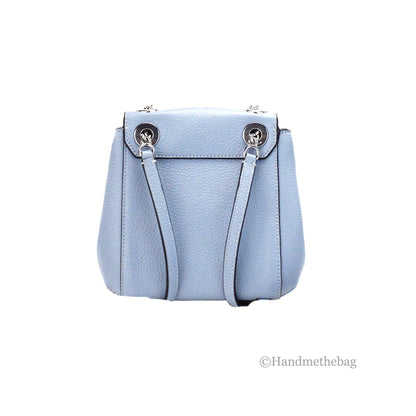 Coach Mini Cornflower Blue Leather Convertible Chain Backpack