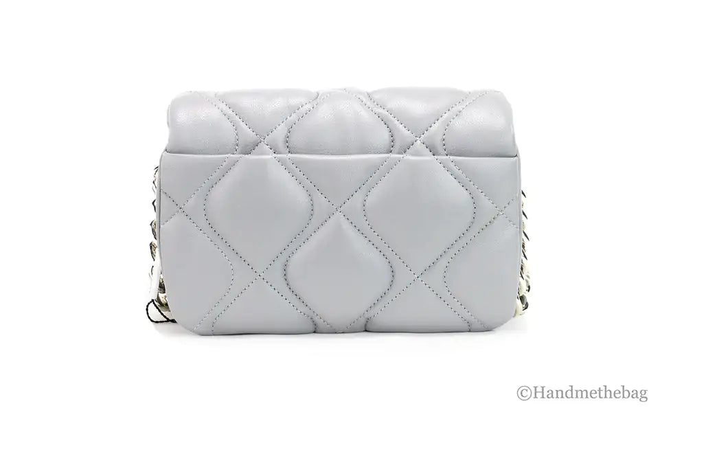 Marc Jacobs Small Rock Grey Quilted Leather Crossbody Bag